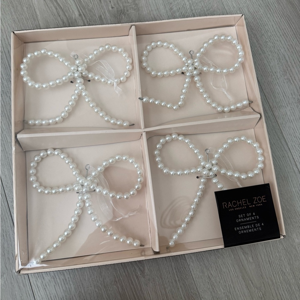 Rachel Zoe Pearl Ornaments Set of 2